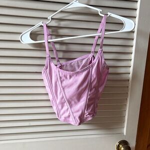 Colsie Light Pink Ribbed Tank Top